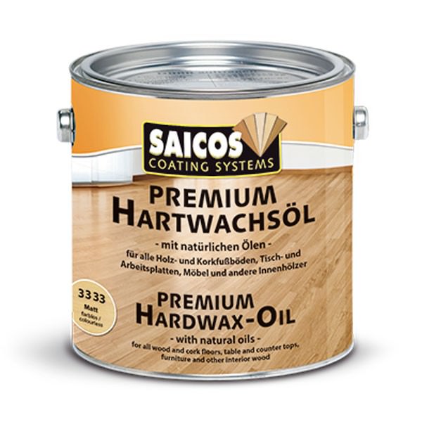 Масло с твердым воском без изменения цвета древесины «Saicos Premium Hartwachsol - Pur» (0,125 литра)